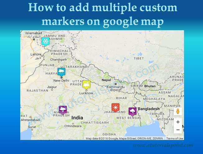 How to add multiple custom markers on google map