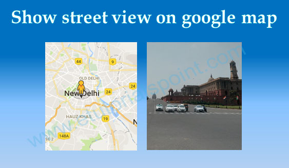 How to show street view on the google map