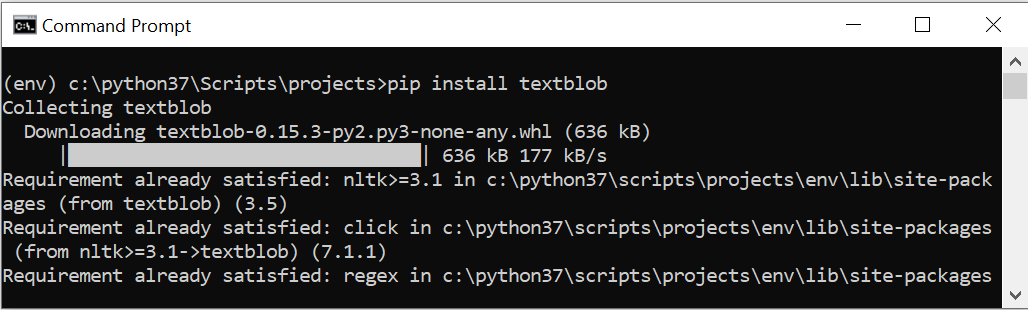 Python Install TextBlob