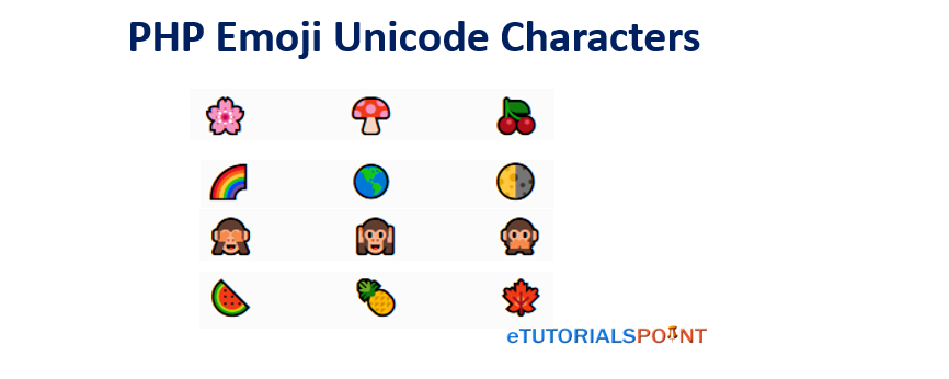 PHP Emoji Unicode Characters
