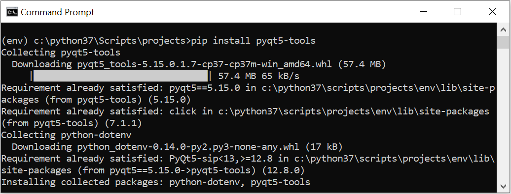 Install PyQt5 Tools