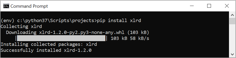 Python Install xlrd