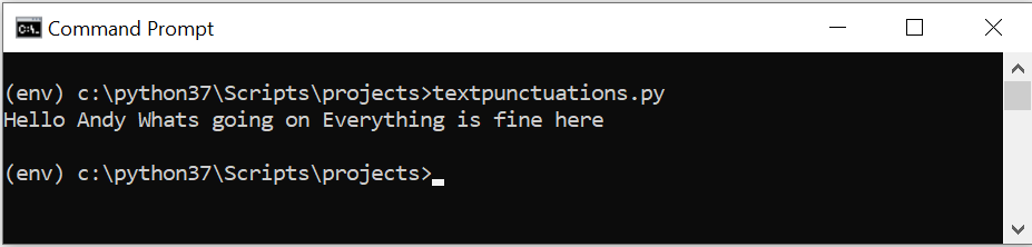 Python remove punctuation