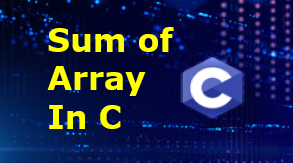 Sum of array elements in C