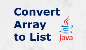 Convert array to list in Java