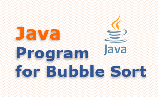 Java program for bubble sort