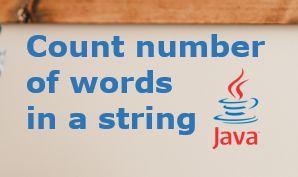 Java program to count number of words in a string