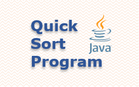 Quicksort Program in Java