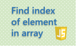 Find index of element in array JavaScript