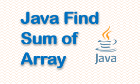 Java sum of array