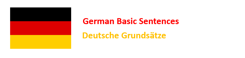 German Basic Sentences