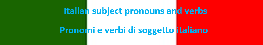 Italian Pronouns Verbs